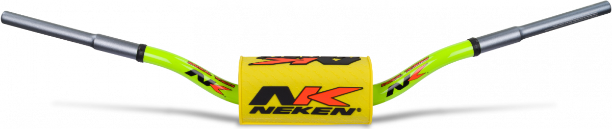 Neken SFH Handlebar K-Bar (Smooth Feeling/Length 817mm/Height 112mm/Sweep 70mm) Fluro Yellow w/Fluro Yellow Pad