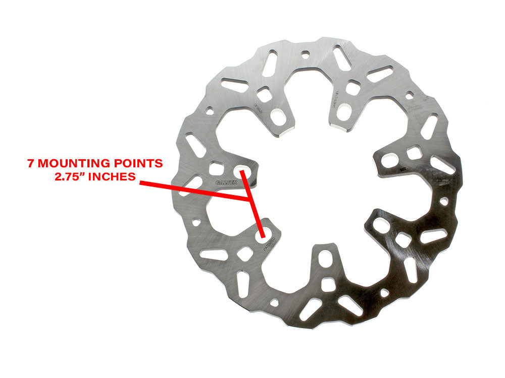 GBrakes GB-GBD9016X 11.8" Front Wave Disc Rotor Stainless Steel for Harley-Davidson Touring Limited 20-23 Models w/OEM Wheel