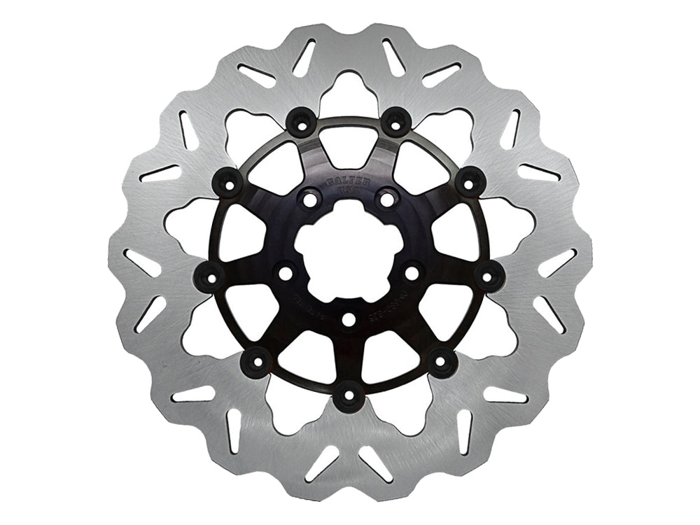 GBrakes GB-GBDU001 11.5" Front Wave Floating Disc Rotor w/Black Carrier for Harley-Davidson Big Twin/Sportster 00-14
