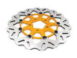 GBrakes GB-GBDU005 11.5" Front Wave Floating Disc Rotor w/Gold Carrier for Harley-Davidson Big Twin/Sportster 00-14