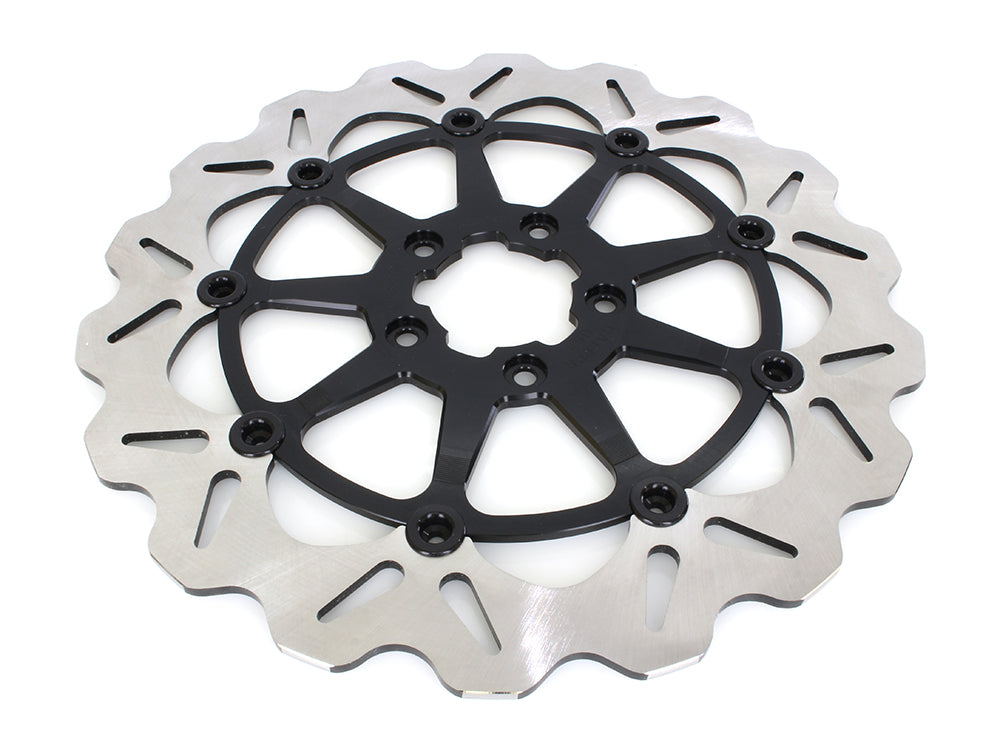 GBrakes GB-GBDU009 13" Front Wave Floating Disc Rotor w/Black Carrier for most Harley-Davidson Big Twin 00-Up (when Using Special 6 Piston Caliper)