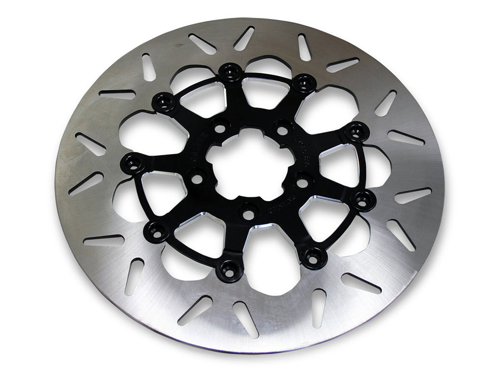 GBrakes GB-GBDU045 11.5" Front Round Floating Disc Rotor w/Contrast Cut Carrier for Harley-Davidson Big Twin/Sportster 00-14