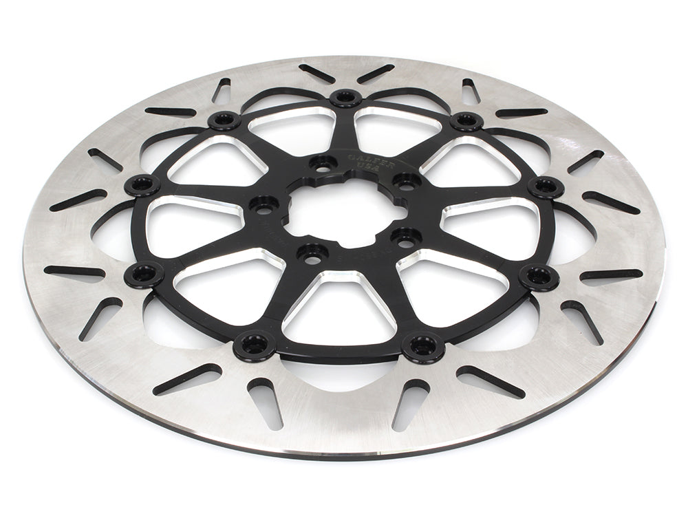 GBrakes GB-GBDU049 13" Front Round Floating Disc Rotor w/Contrast Cut Carrier for most Harley-Davidson Big Twin 00-Up (when upgrading to 13" x 6 Piston Caliper)