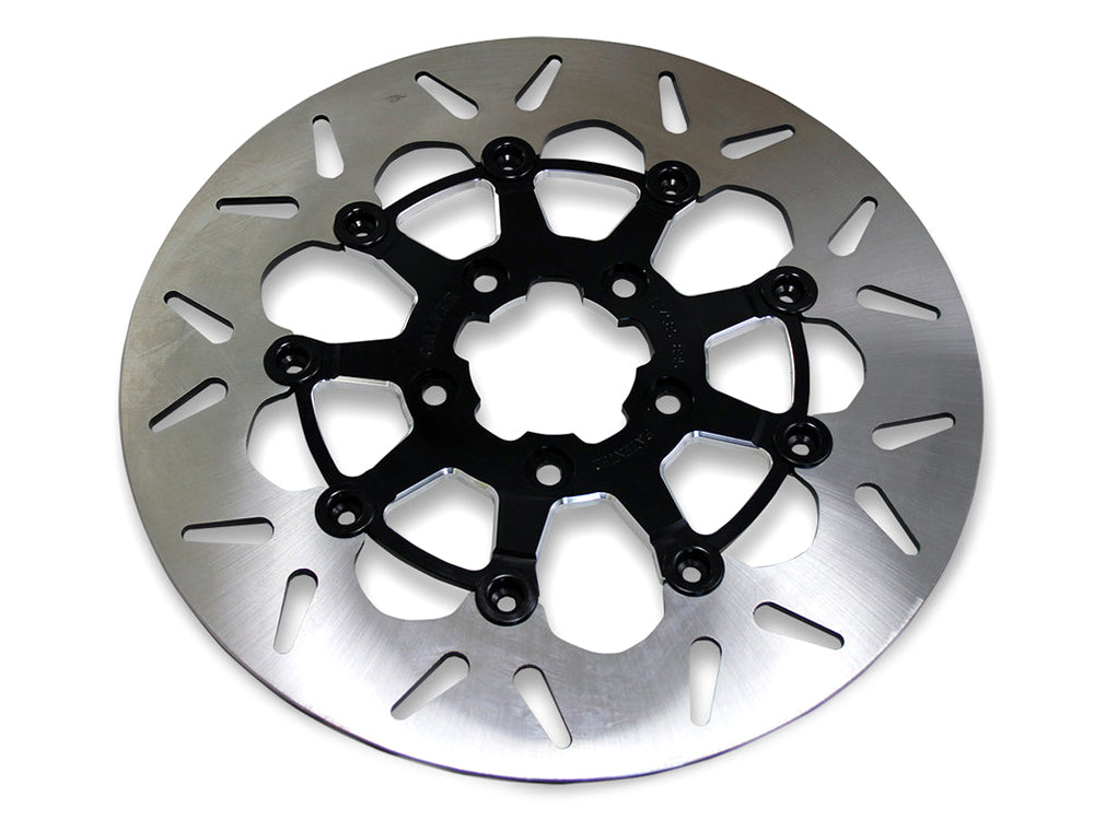 GBrakes GB-GBDU082 11.5" Rear Floating Round Disc Rotor w/Contrast Cut Carrier for Harley-Davidson Big Twin 00-Up/Sportster 00-10