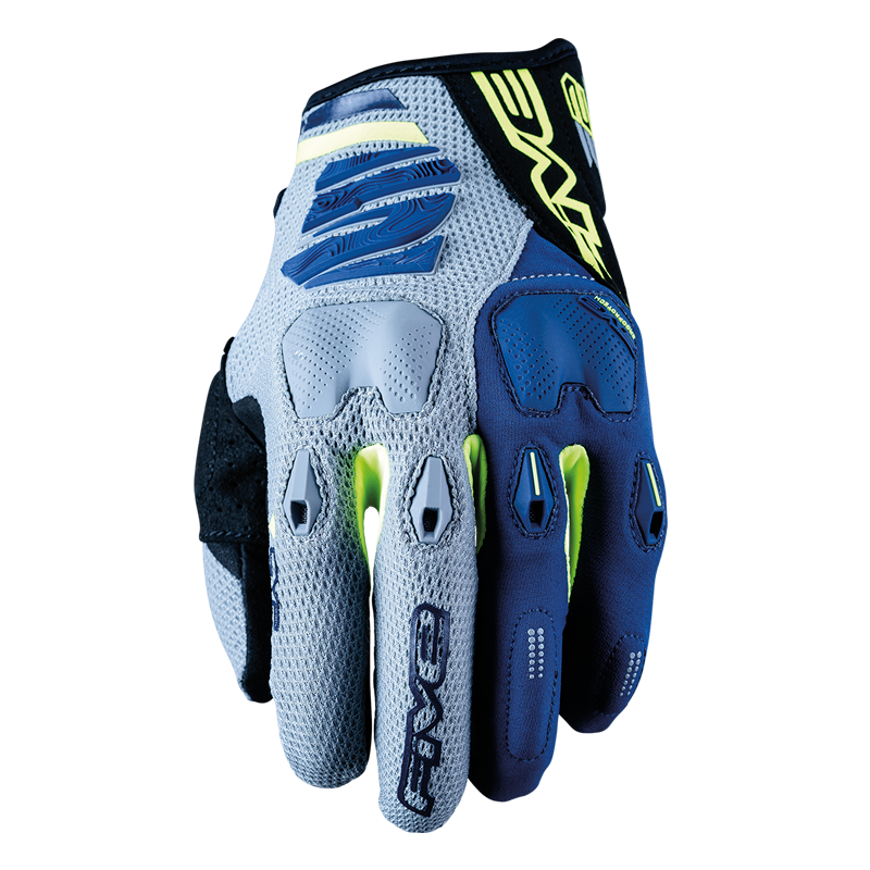 Five E2-Enduro Grey/Fluro Yellow Gloves