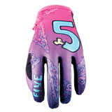 Five MXF 4 Slice Purple Kids Gloves