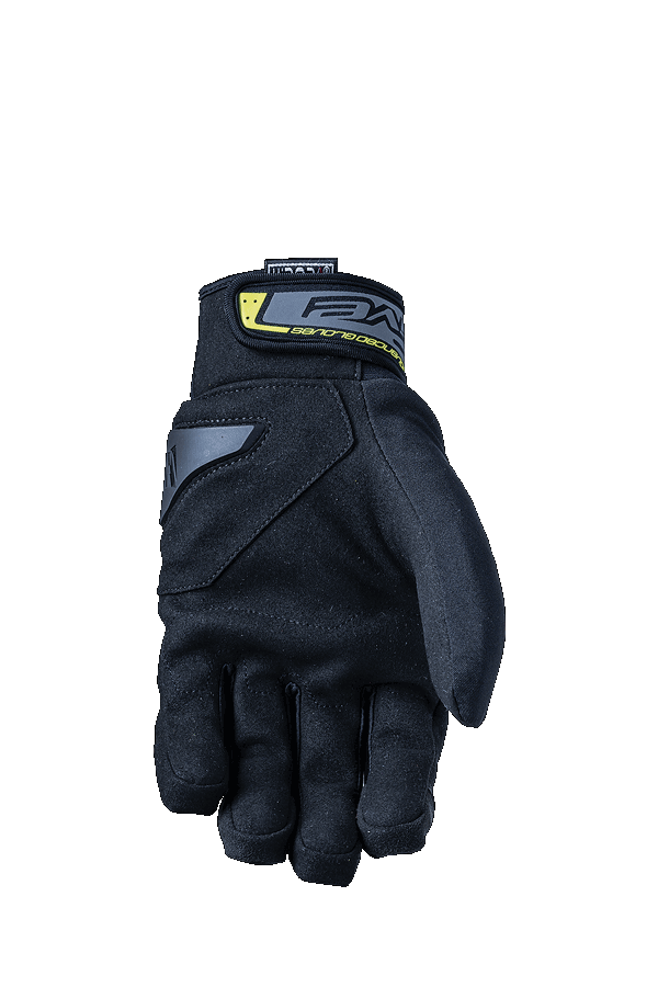 Five RS Waterproof Black/Fluro Yellow Gloves