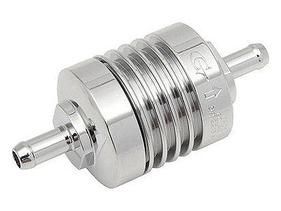 Golan Products Inc GP-60-250C Washable Mini Inline Fuel Filter 1/4" Hose x 1.5" Long Billet Aluminium