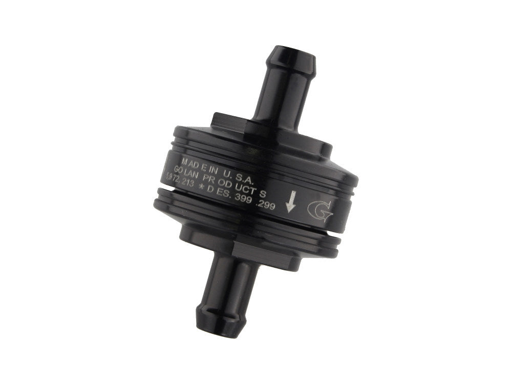 Golan Products Inc GP-70-312G-BLK Washable Super Mini Inline Fuel Filter 5/16" Hose x 0.675" Long Black Billet Aluminium