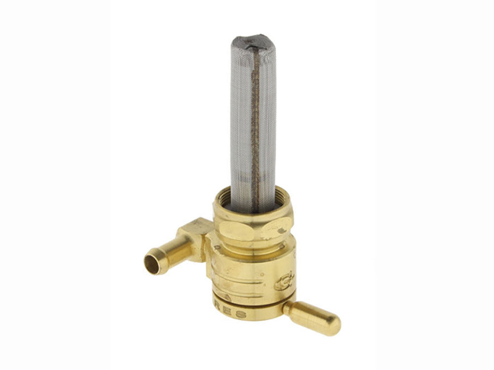 Golan Products Inc GP-76-312F-BRASS Fuel Tap/Petcock w/22mm Thread & 5/16" Forward Facing Fuel Outlet Brass