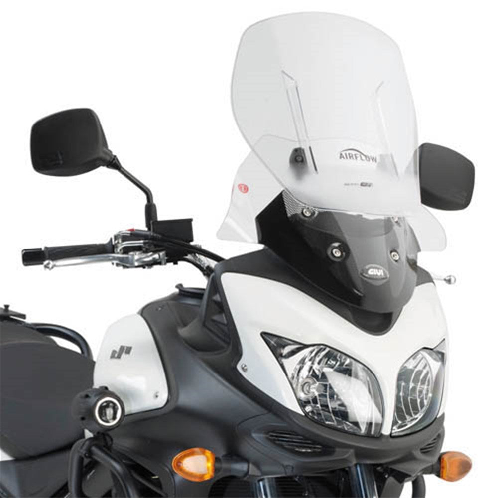 Givi AF3101B Airflow Sliding Clear Windshield (Maximum 56 x 43cm & 12cm travel) for Suzuki DL650 V-Strom 11-16