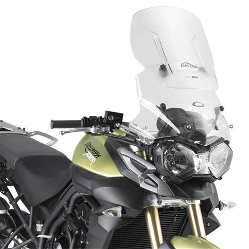 Givi AF6401B Airflow Sliding Clear Windshield (Maximum 60.5 x 45.5cm & 12cm travel) for Triumph Tiger 800/Tiger 800 XC/Tiger 800 XR 11-17