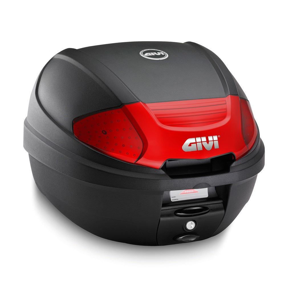 Givi E300N2B 30L Black/Red Monolock Top Case (includes Universal Plate)