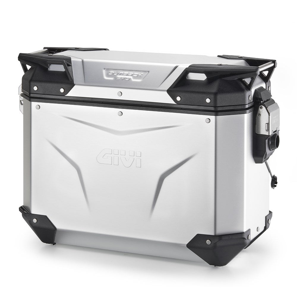 Givi GVOBKEV37AAL Trekker Outback Evo Smart 37L Alloy Anodized Left Side Case (Sold Without Lock)