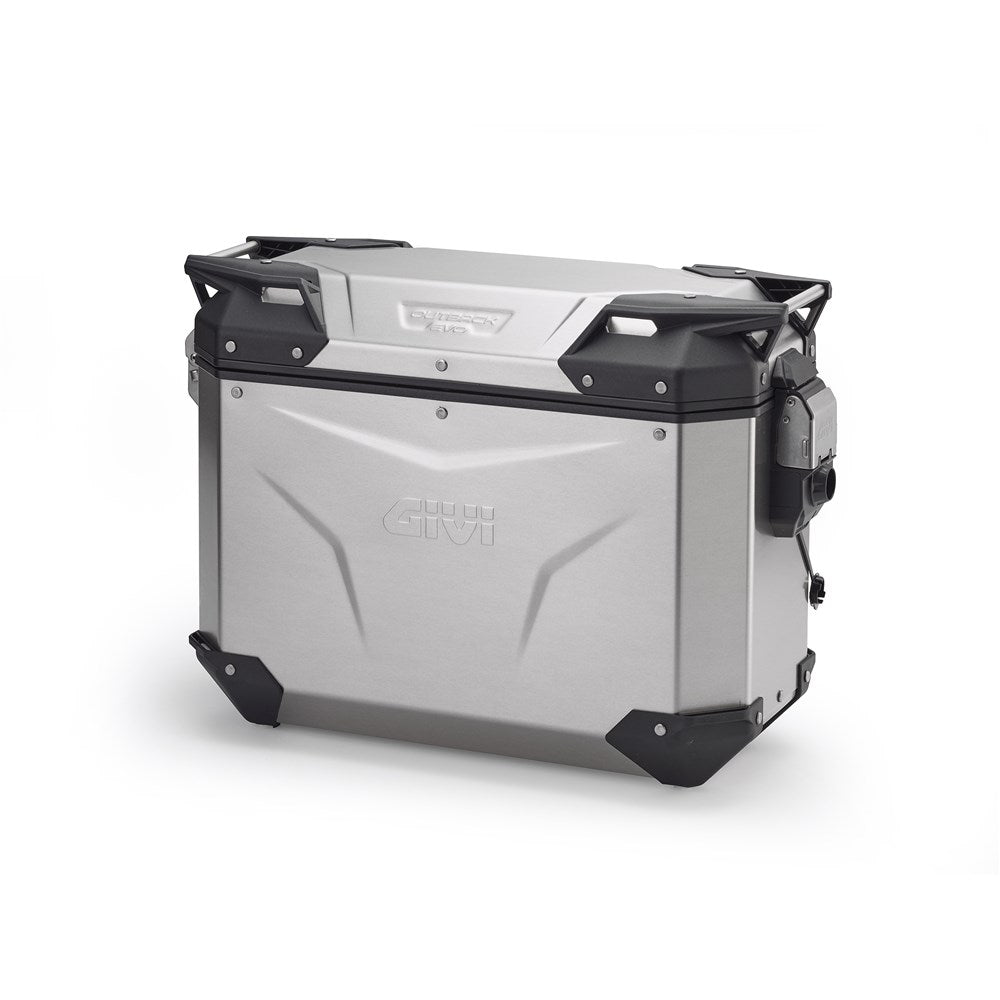 Givi GVOBKEV37AL Trekker Outback Evo Smart 37L Alloy Silver Left Side Case (Sold Without Lock)
