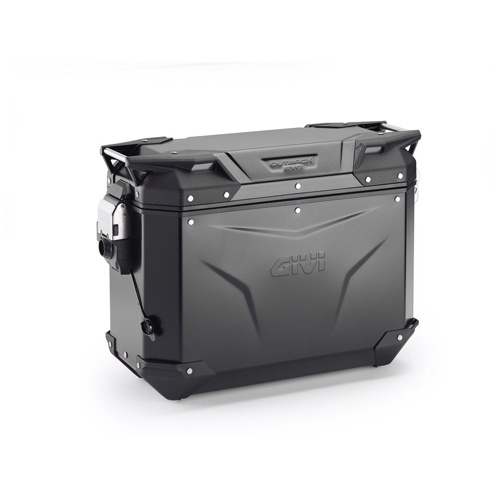 Givi GVOBKEV37BR Trekker Outback Evo Smart 37L Alloy Black Right Side Case (Sold Without Lock)
