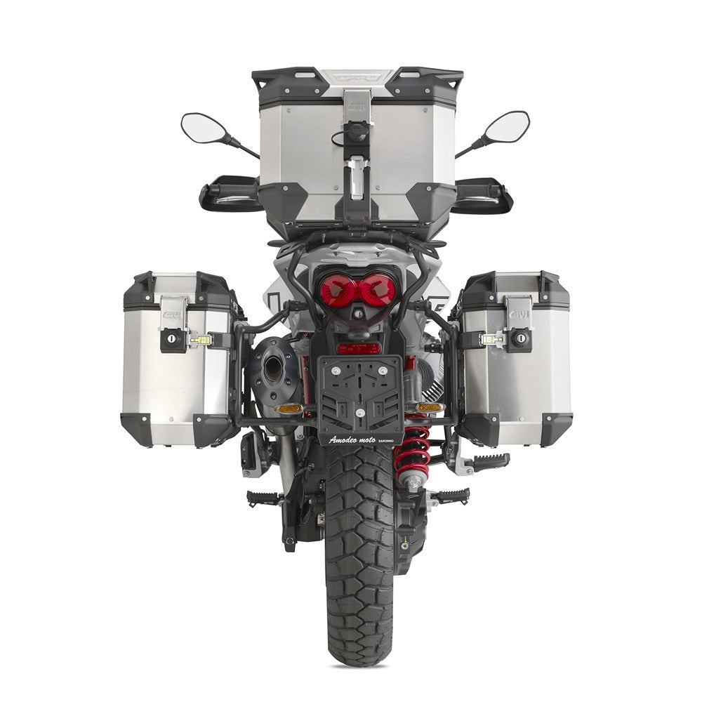 Givi PLO8209CAM PL One-Fit Side Case Pannier Holder for Moto Guzzi V85 TT 24-Up w/Trekker Outback Monokey CAM-Side Cases
