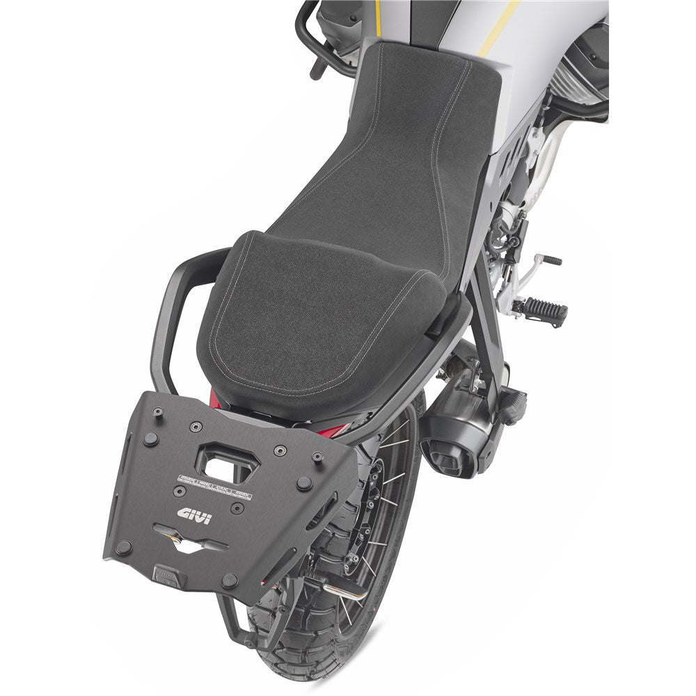 Givi GVSRA8208 Aluminum Top Case Rear Rack for Moto Guzzi Stelvio 1000 24-25 w/Monokey Top Case