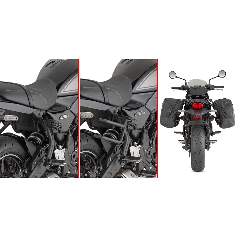 Givi GVTR4131 Remove-X Rapid Release Saddlebag Holder for Kawasaki Z650 RS 22-25 w/Soft Side Bags