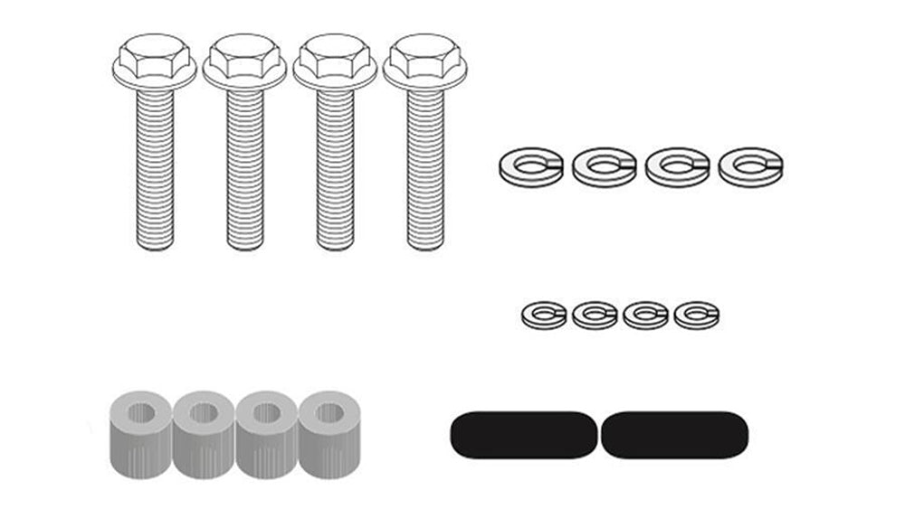 Givi 2130KIT Rear Rack Hardware Kit for Yamaha MT-07 Tracer 16-19/Tracer 700 20-23