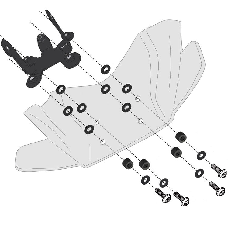 Givi A8706A Windshield Mounting Kit for 1173S Windshields