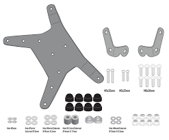 Givi D7711KIT Windshield Mounting Kit for 7710DT/7710D Windshields