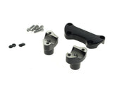 RSS HAR-04-589BK 2" Straight Risers Black w/Top Clamp & Hardware for 1" Handlebars