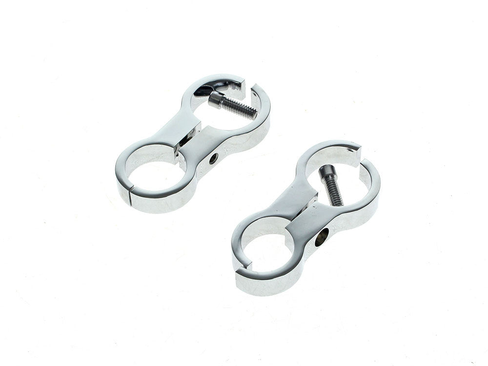 RSS HAR-14-111 Oil Cooler Standoff Clamps Chrome for 1-1/4" Frame