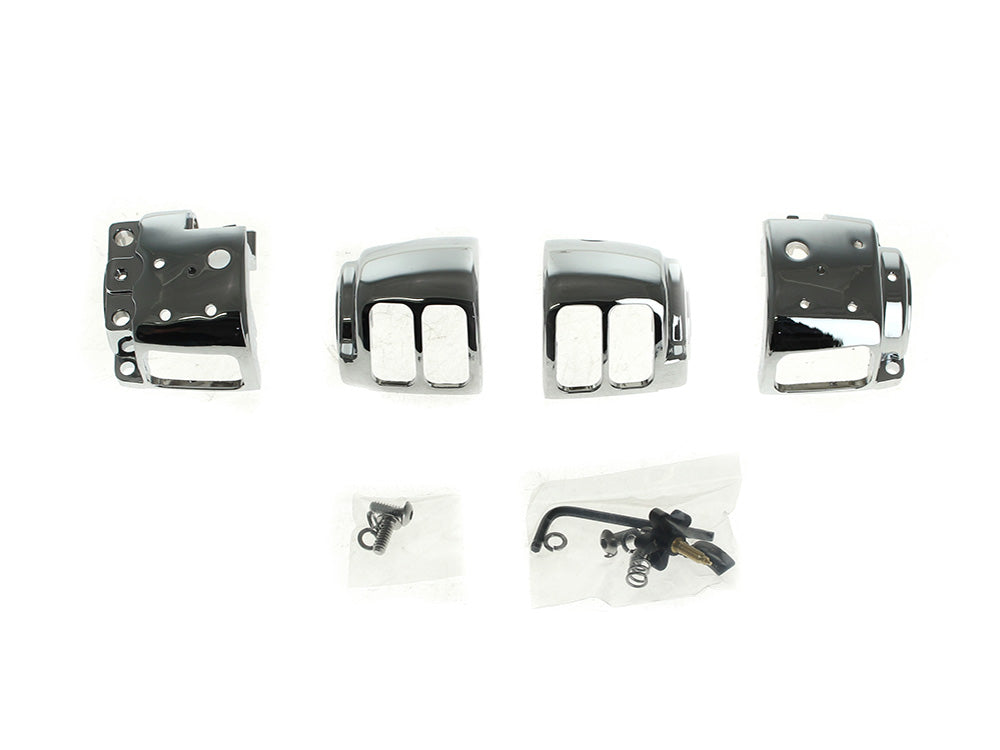 RSS HAR-26-067 Handlebar Control Kit Chrome for Single Disc Harley-Davidson Big Twin 96-10/Sportster 96-03 Models