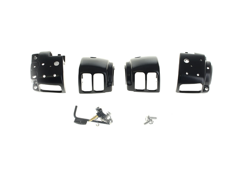 RSS HAR-26-140BK Handlebar Control Kit Black for Single Disc Harley-Davidson Softail 11-14/Dyna 12-17 Models