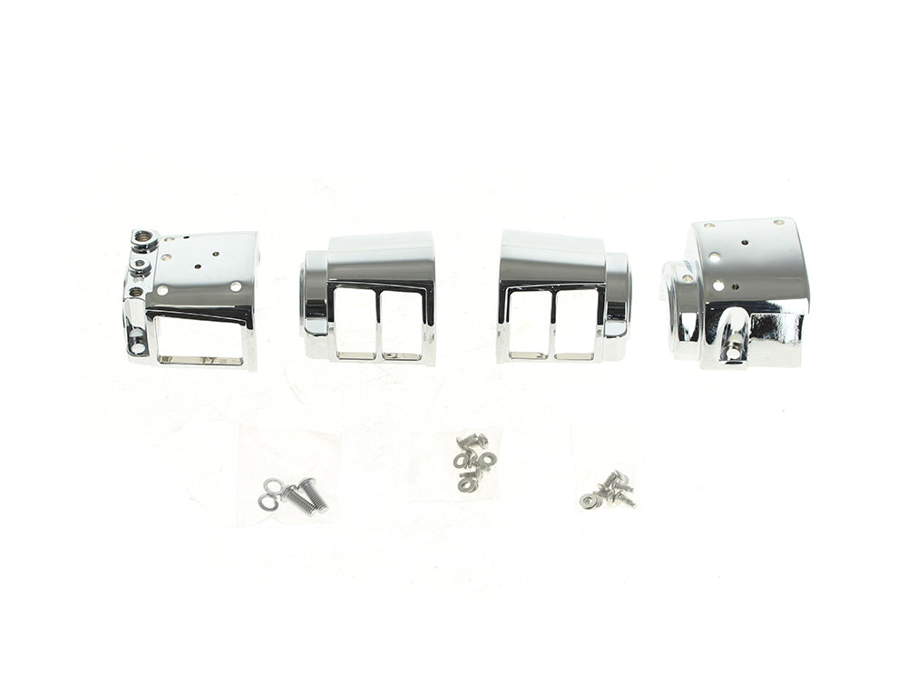 RSS HAR-26-213 Handlebar Control Kit Chrome for Single Disc Harley-Davidson Big Twin/Sportster 82-95 Models