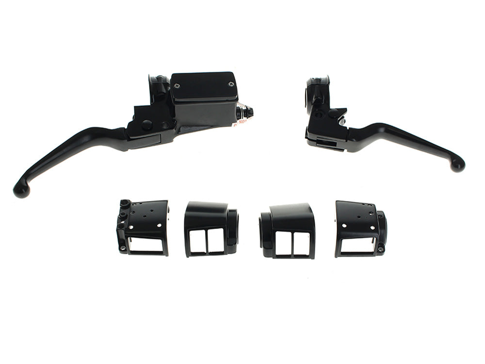 RSS HAR-26-213BK Handlebar Control Kit Black for Single Disc Harley-Davidson Big Twin/Sportster 82-95 Models