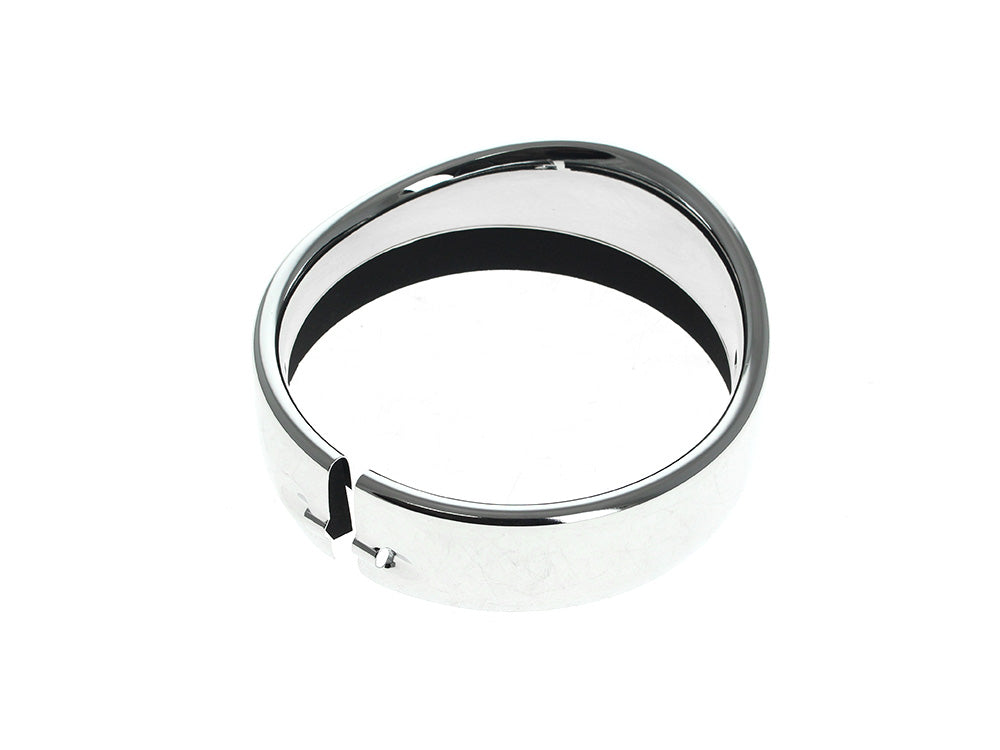 RSS HAR-38-579 Peaked Visor Style 5-3/4" Headlight Trim Ring Chrome for Harley-Davidson FX Softail 94-15/Dyna 94-17 & most Sportster 04-21 Models