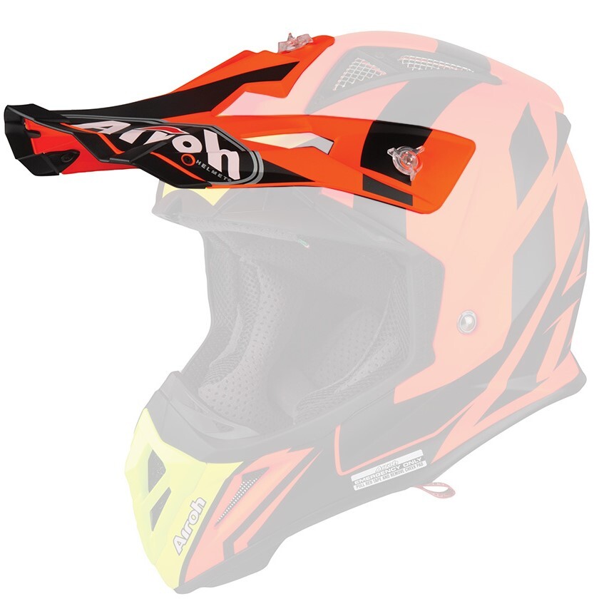 Airoh HAZV6057 Replacement Peak for Aviator 2.3 Helmets Bigger Matte Orange