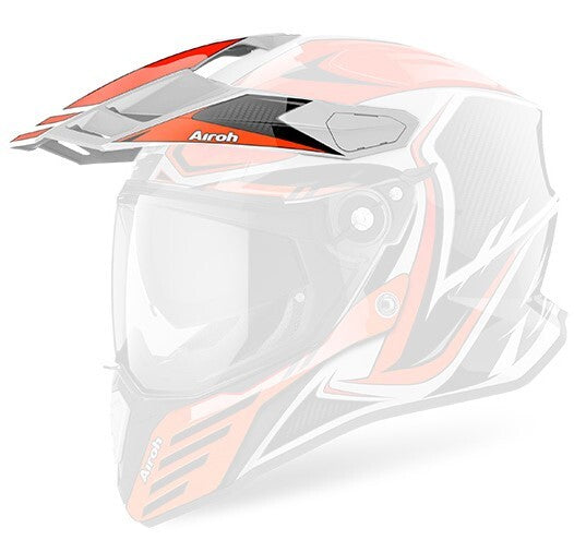 Airoh HAZV6307 Replacement Peak for Commander Helmets Carbon Gloss Orange