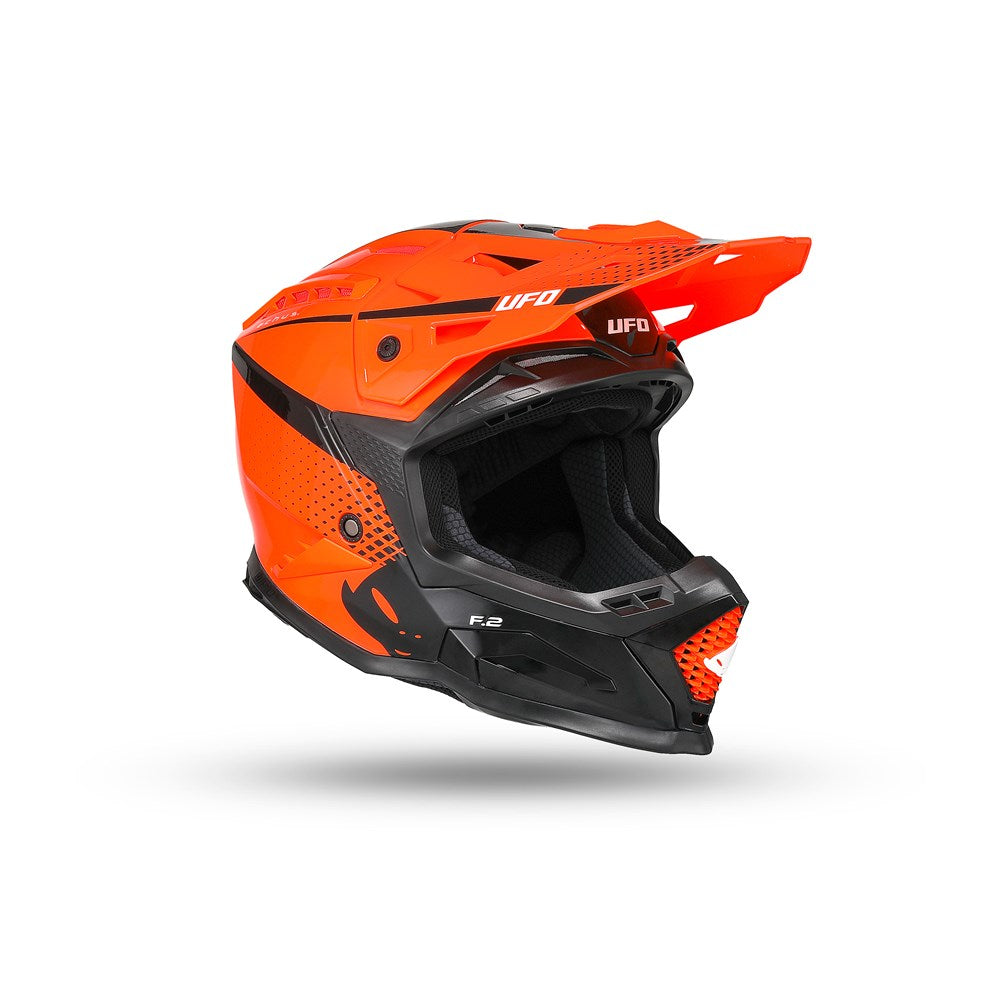 UFO Echus Matte Orange/Black Helmet