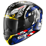 Shark D-Skwal 2 Oliveira Falcao Black/Blue/Red Helmet [Size: MD] [INTERNAL]