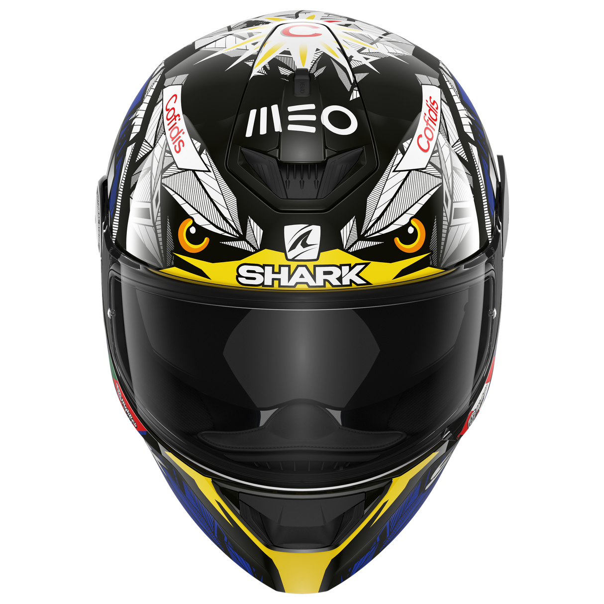 Shark D-Skwal 2 Oliveira Falcao Black/Blue/Red Helmet [Size: MD] [INTERNAL]