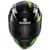 Shark D-Skwal 2 Penxa Black/Green/Yellow Helmet [Size: SM] [INTERNAL]