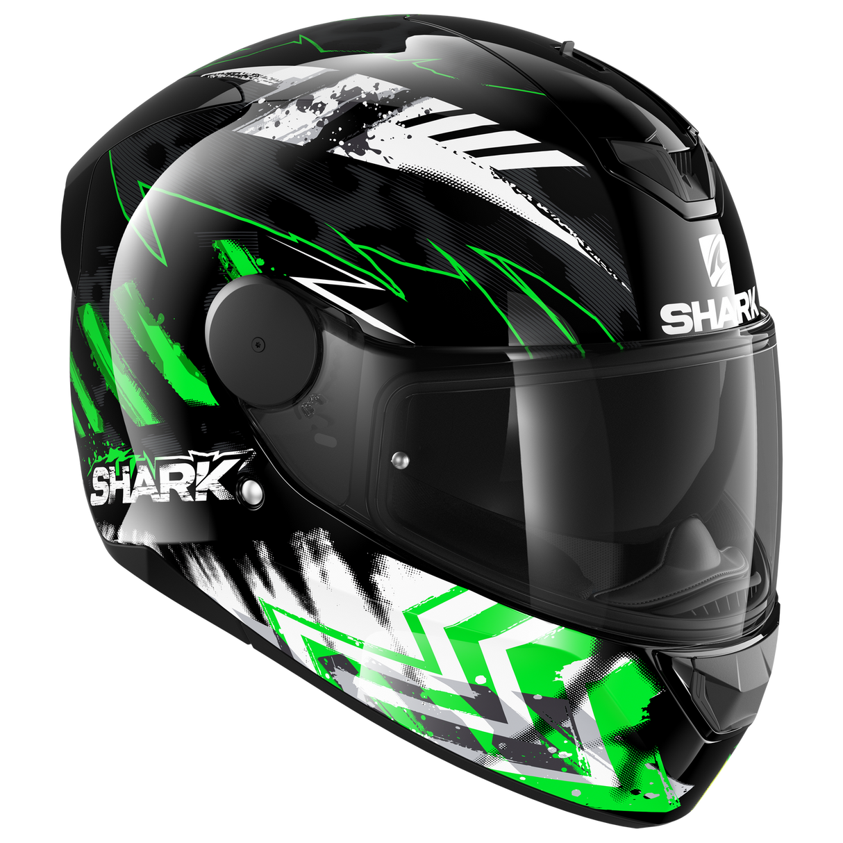 Shark D-Skwal 2 Penxa Black/Green/Yellow Helmet [Size: LG] [INTERNAL]