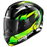Shark D-Skwal 2 Penxa Black/Green/Yellow Helmet [Size: SM] [INTERNAL]
