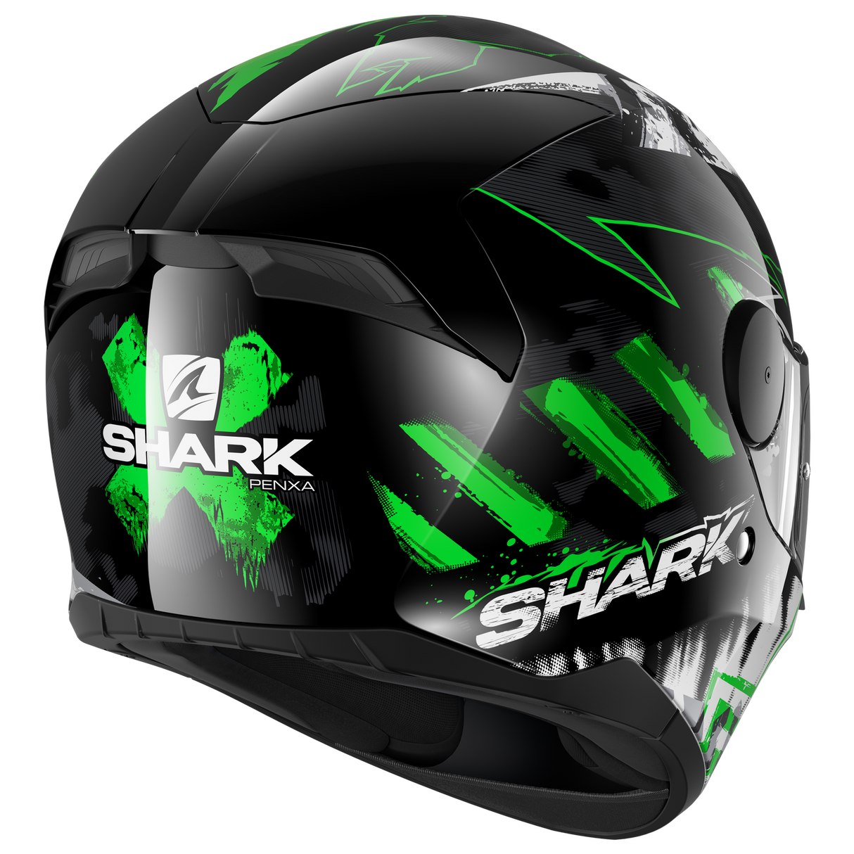 Shark D-Skwal 2 Penxa Black/Green/Yellow Helmet [Size: MD] [INTERNAL]