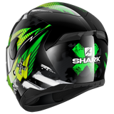 Shark D-Skwal 2 Penxa Black/Green/Yellow Helmet [Size: LG] [INTERNAL]