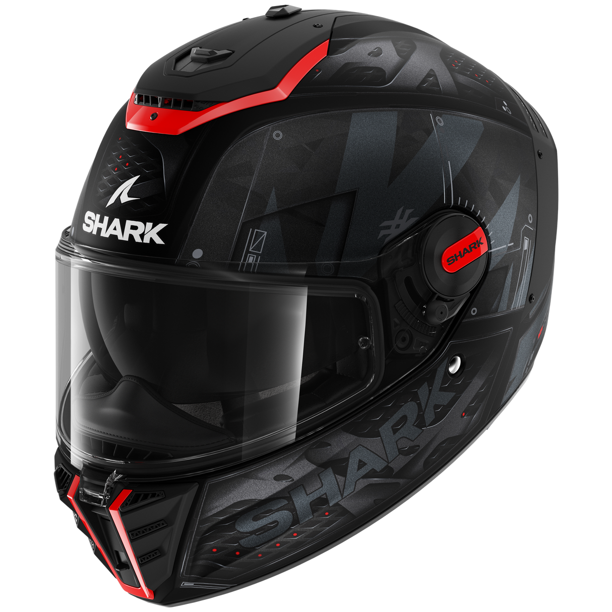 Shark Spartan RS Stingrey Black/Anthracite/Red Helmet