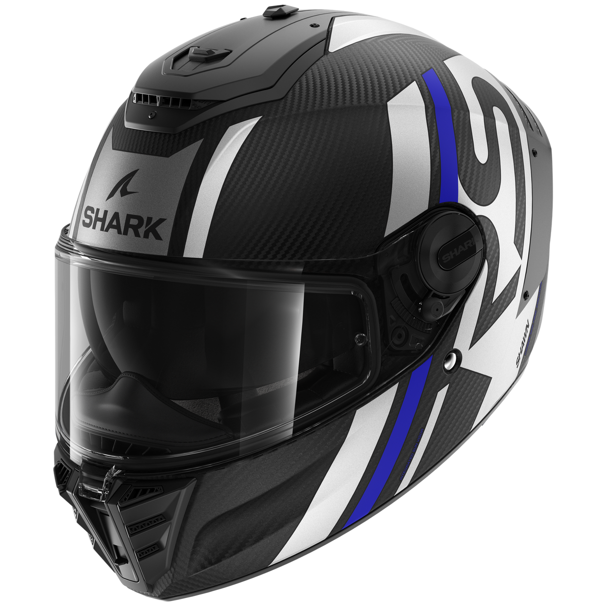 Shark Spartan RS Carbon Shawn Blue/Silver Helmet