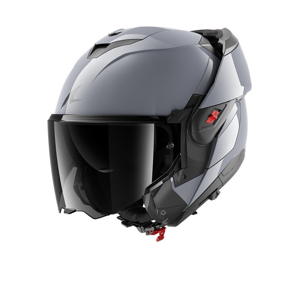 Shark OXO Dark Shadow Gun Silver Helmet