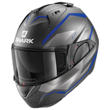 Shark Evo ES Yari Matte Anthracite/Blue/Silver Modular Helmet