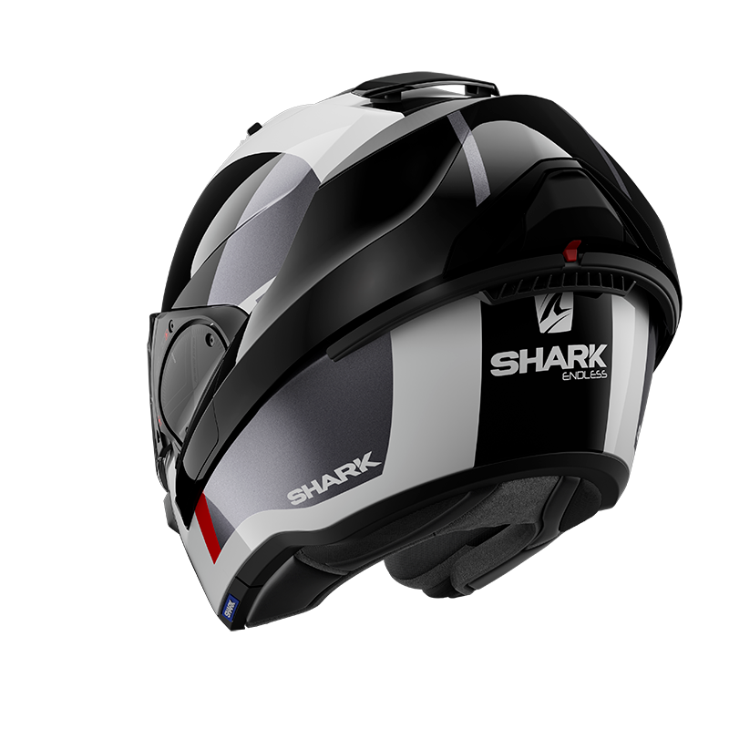 Shark Evo ES Endless White/Black/Red Modular Helmet