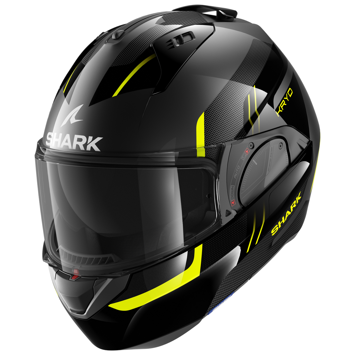 Shark Evo ES Kryd Gloss Anthracite/Black/Yellow Helmet [Size:XS] [INTERNAL]