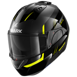 Shark Evo ES Kryd Gloss Anthracite/Black/Yellow Helmet [Size:XS] [INTERNAL]